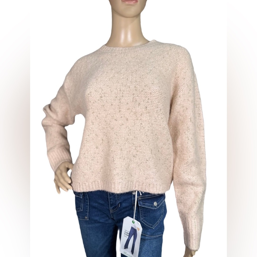 Calvin Klein Women's Long Sleeve Crewneck Metallic Sweater
